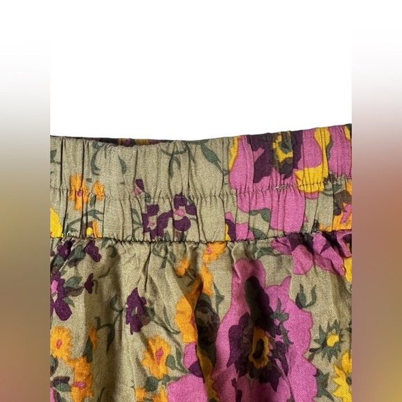 Forever 21 Floral Ruffle Mini Skirt with Pockets Boho Style Size L - Picture 3 of 7